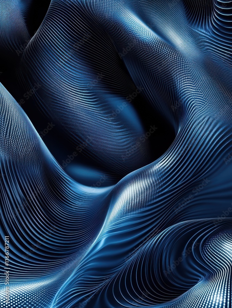 Poster concept technology background with waves. vector template eps 10