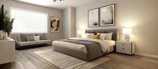 Modern studio apartment showcasing stylish renovations for urban comfort and visual elegance