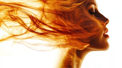 Dramatic Portrait Reflecting Health and Breathing