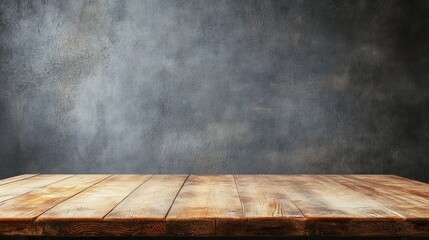 Wooden Table Surface in Minimalist Kitchen Setting with Subtle Rustic Texture and Background for Design and Lifestyle Concepts