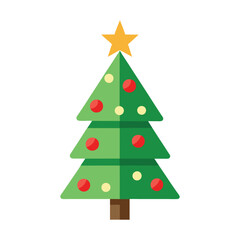 Charismas tree color icon vector on White Background ,Vector Art Illustration on white background.