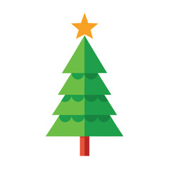 Charismas tree color icon vector on White Background ,Vector Art Illustration on white background.