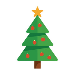 Charismas tree color icon vector on White Background ,Vector Art Illustration on white background.