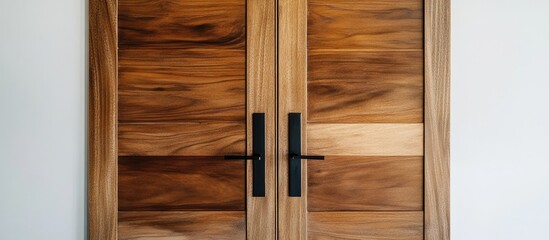 Contemporary wooden door with natural finish and sleek design perfect for modern home aesthetics and interior renovation projects