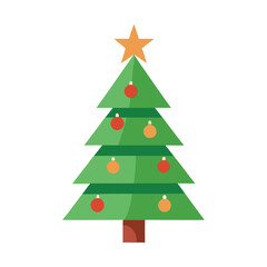 Charismas tree color icon vector on White Background ,Vector Art Illustration on white background.