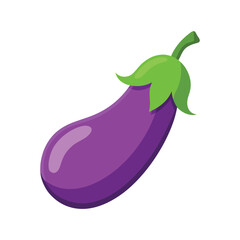 Eggplant color icon vector on White Background ,Vector Art Illustration on white background.