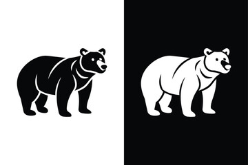 Bear icon vector on White Background ,Vector Art Illustration on white background.