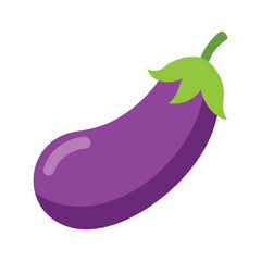 Eggplant color icon vector on White Background ,Vector Art Illustration on white background.
