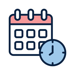 Calendar and clock icon representing date and time settings