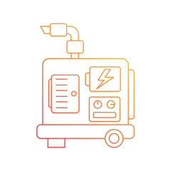 Generator  gradient icon with white background vector stock illustration