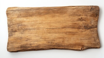 Rustic Wooden Plank Table Surface Texture Isolated on White Background
