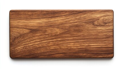 Wooden signboard with a natural finish isolated on white background for signage or decorative purposes with clipping path included