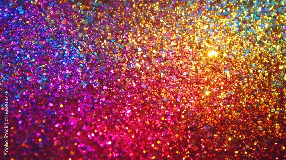 Poster colorful glitter texture creating a vibrant abstract background with shimmering light effects and bl