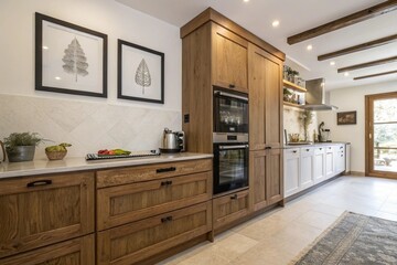 modern kitchen interior with kitchen