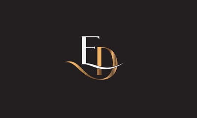 ED, DE , D , E , Abstract Letters Logo Monogram	