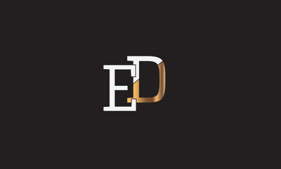 ED, DE , D , E , Abstract Letters Logo Monogram	