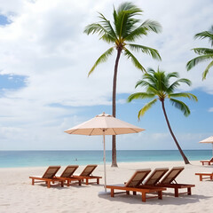 Obraz premium palm trees on beach.