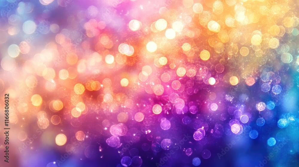 Poster colorful blurred glitter texture with shimmering bokeh effect for abstract background use