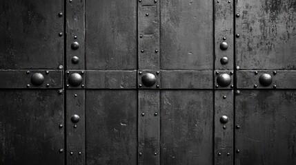 Fototapeta premium Weathered Steel Wall Texture with Rusty Finish and Industrial Grunge Aesthetic for Background or Design Projects