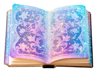 PNG Book glitter sticker publication diary page.