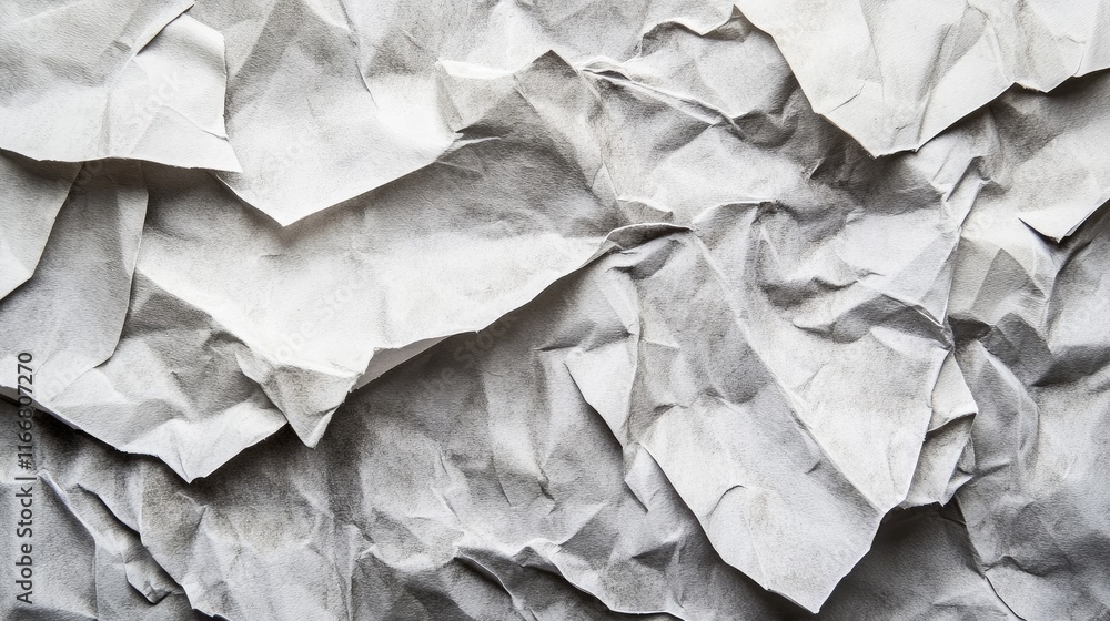 Poster crumpled gray paper texture background for artistic and design use