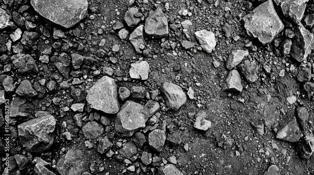 Poster textured gray gravel surface for background use in editing and design projects