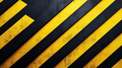 Abstract Yellow and Black Geometric Pattern with Strong Lightning Protection Theme for Safety and Construction Designs