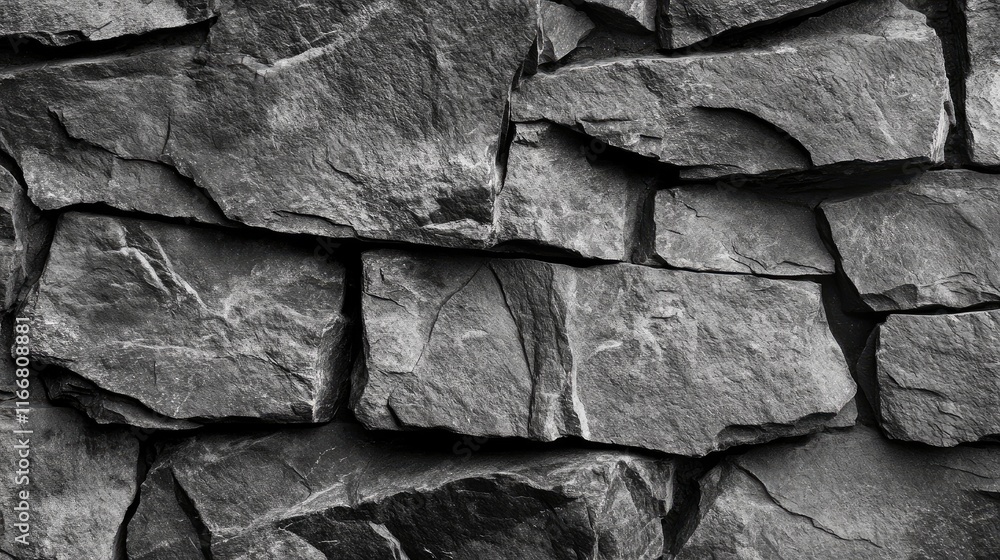 Poster textured gray stone wall surface for rustic background and architectural design elements in high res