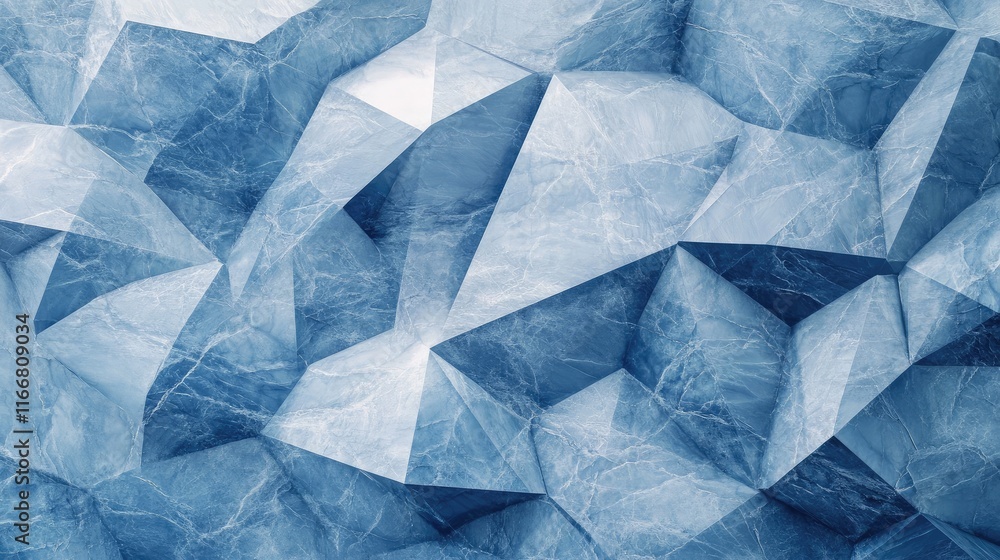 Poster blue marble textured geometric background with angular shapes and subtle gradients ideal for modern 