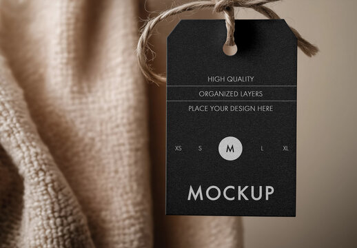 Label Tag Mockup - Perfect for Branding and Product Presentation Generated with AI