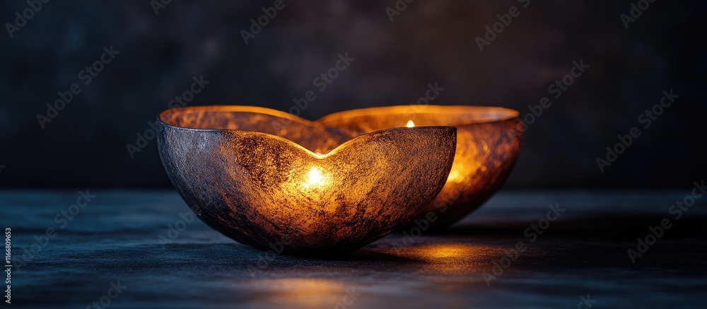 Poster warm glowing heart shaped candle creating a romantic atmosphere against a dark background ideal for 
