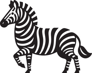Zebtra vector in black and white