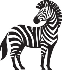 Zebtra vector in black and white