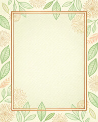 Minimalist Border Design with Paper Texture and Rustic Charm Palette