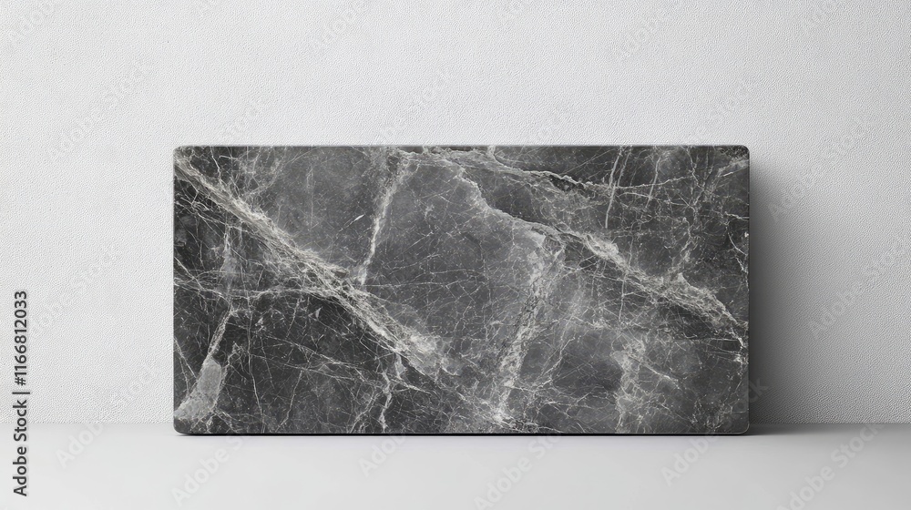 Poster gray marble block with smooth surface ideal for backgrounds and textures in design projects