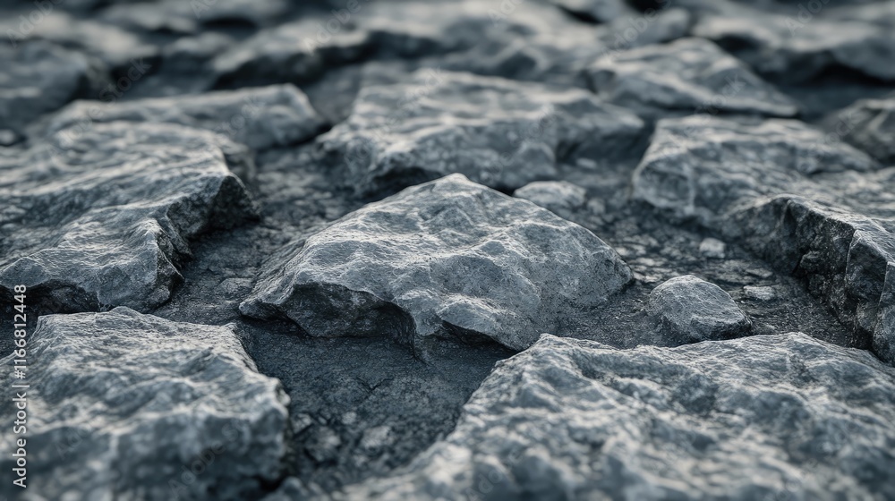 Poster textured gray rocks creating a natural abstract surface pattern background for design or artistic pr