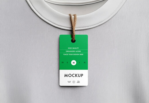 Label Tag Mockup - Perfect for Branding and Product Presentation Generated with AI