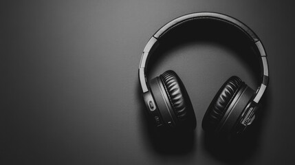 Stylish Gray Headphones Isolated on a Smooth Light Gray Background for Modern Audio and Music Themes