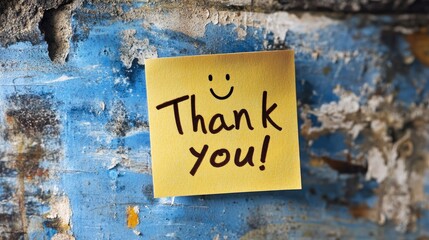 Handwritten thank you note on a colorful background symbolizing gratitude and appreciation in everyday life