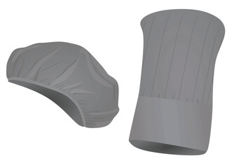 Chief hat set on white background, vector