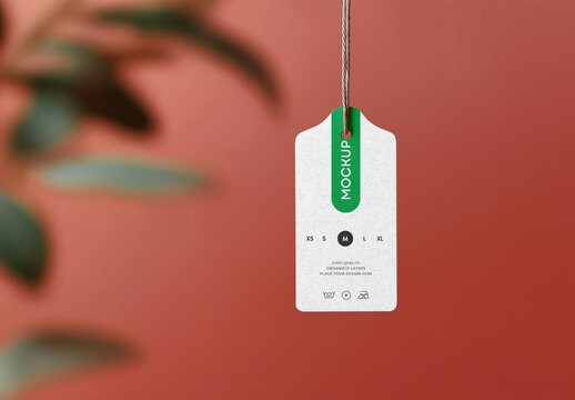 Hanging Tag Mockup &ndash; Realistic Label Presentation for Apparel Branding and Packaging Design