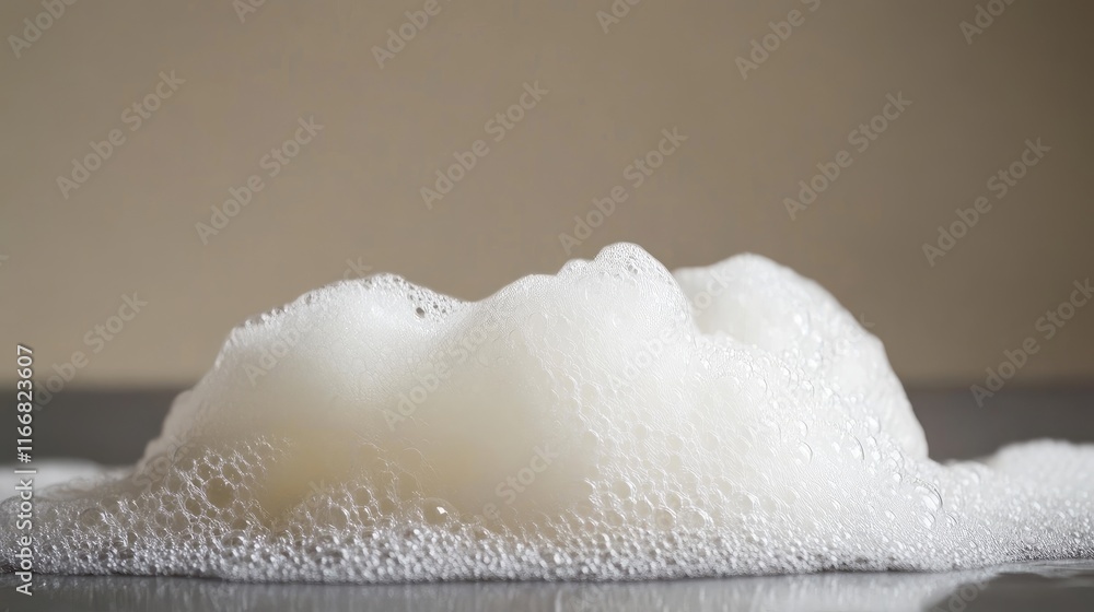 Poster soap foam bubbles on a dark surface creating a bright abstract background for clean product design a