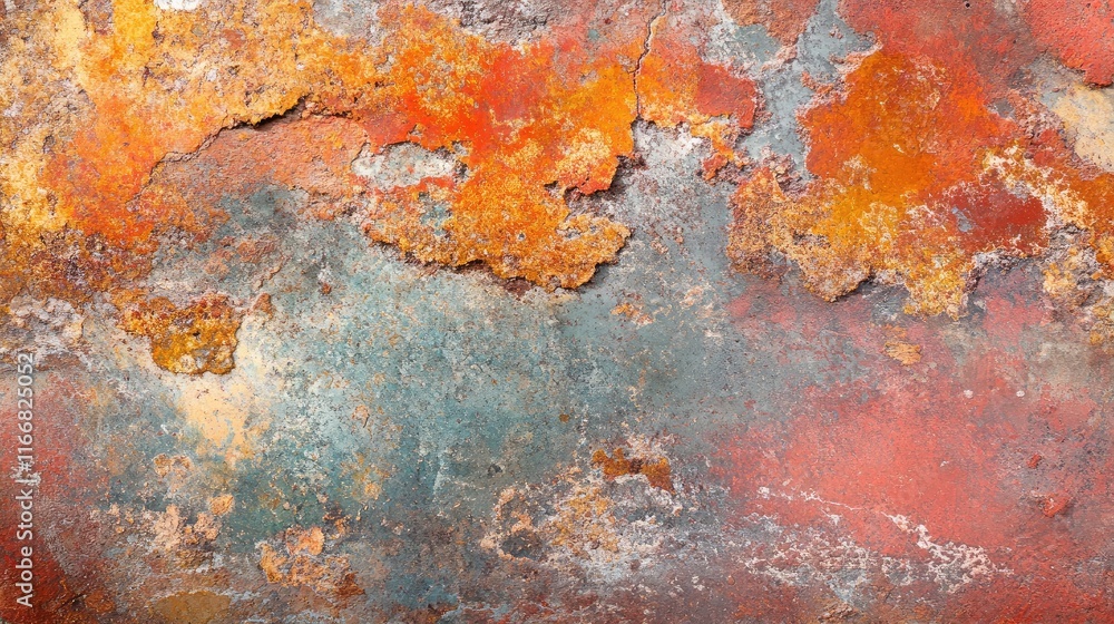 Poster retro grunge texture featuring aged cement and stone patterns in vibrant colors suitable for backgro