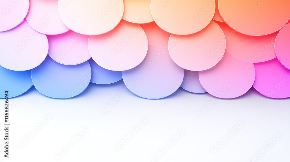 Poster abstract design featuring colorful overlapping circles.