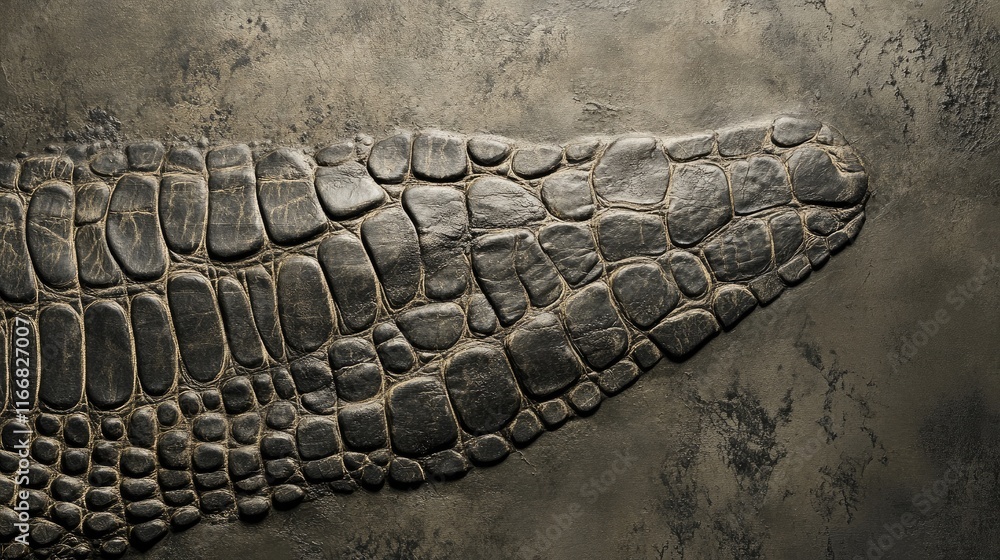 Poster crocodile skin texture background with realistic pattern ideal for design and luxury themes in fashi