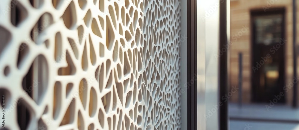 Poster intricate close-up of a modern architectural door highlighting unique design elements and textures i