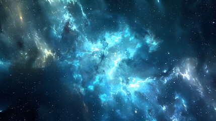Naklejka premium 3D Illustration with exotic deep space formations
