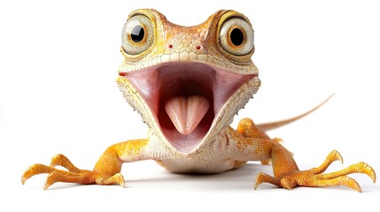Happy Lizard with Big Eyes