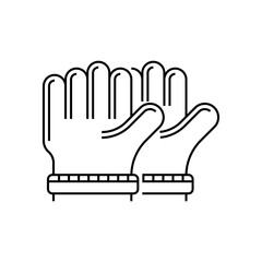 Gloves Line Icon. linear style sign for mobile concept and web design. Outline vector icon.