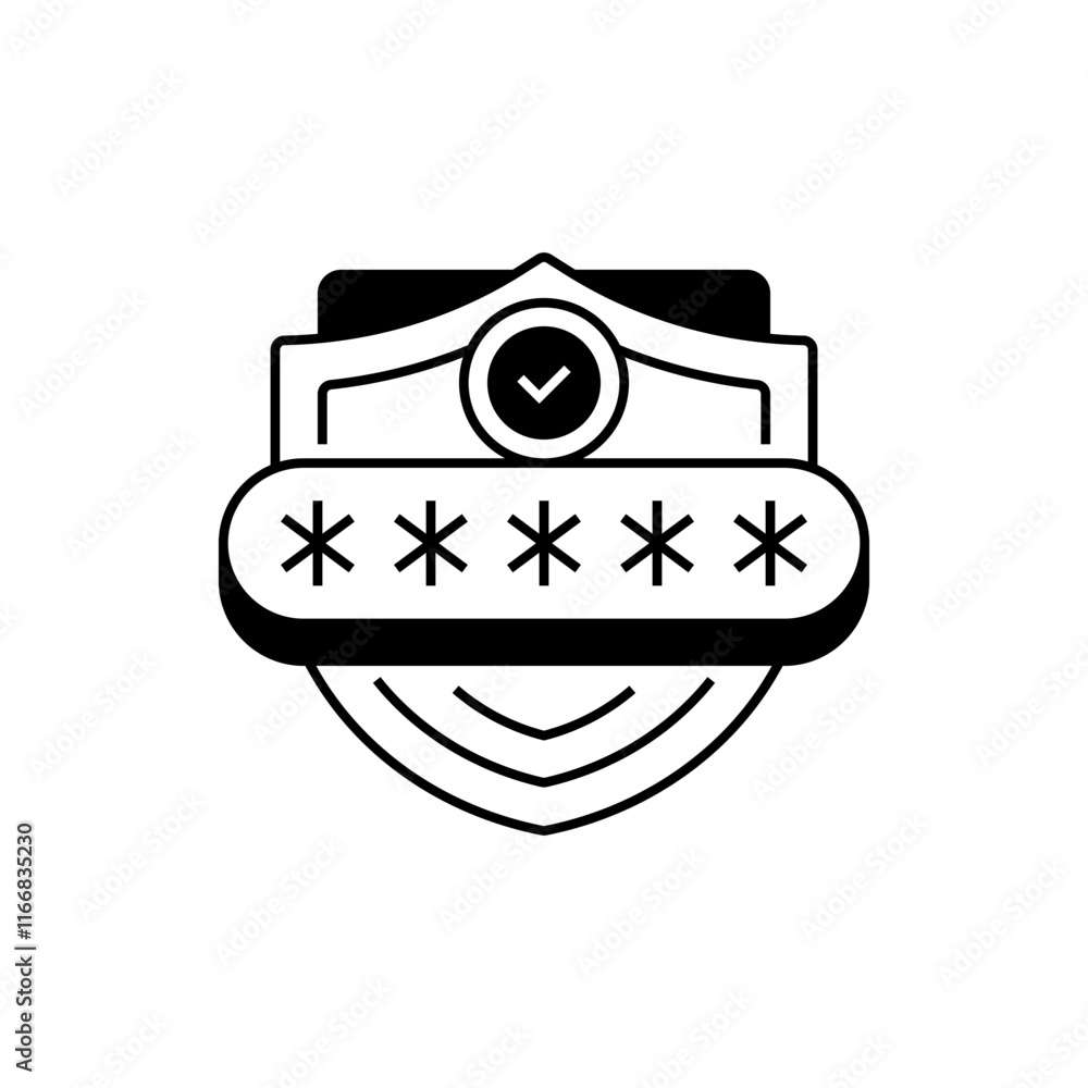 Poster password protection line icon. linear style sign for mobile concept and web design. outline vector i